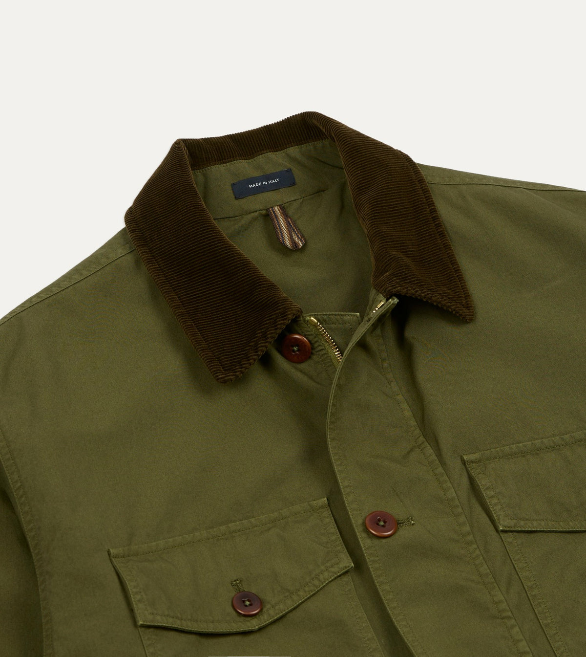 Drake's Washed Olive Cotton Hiking Jacket