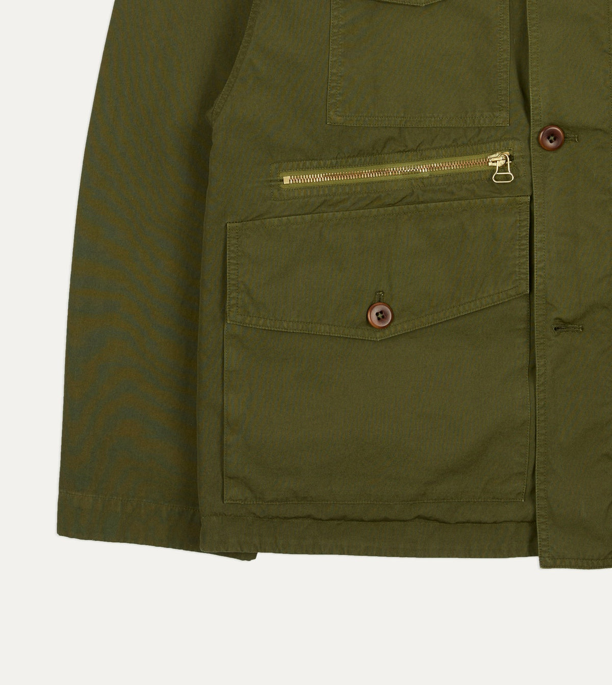 Drake's Washed Olive Cotton Hiking Jacket