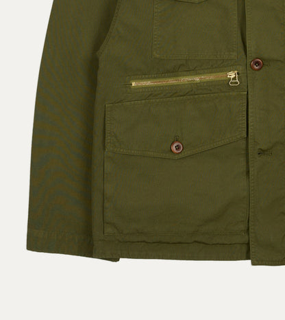 Drake's Washed Olive Cotton Hiking Jacket