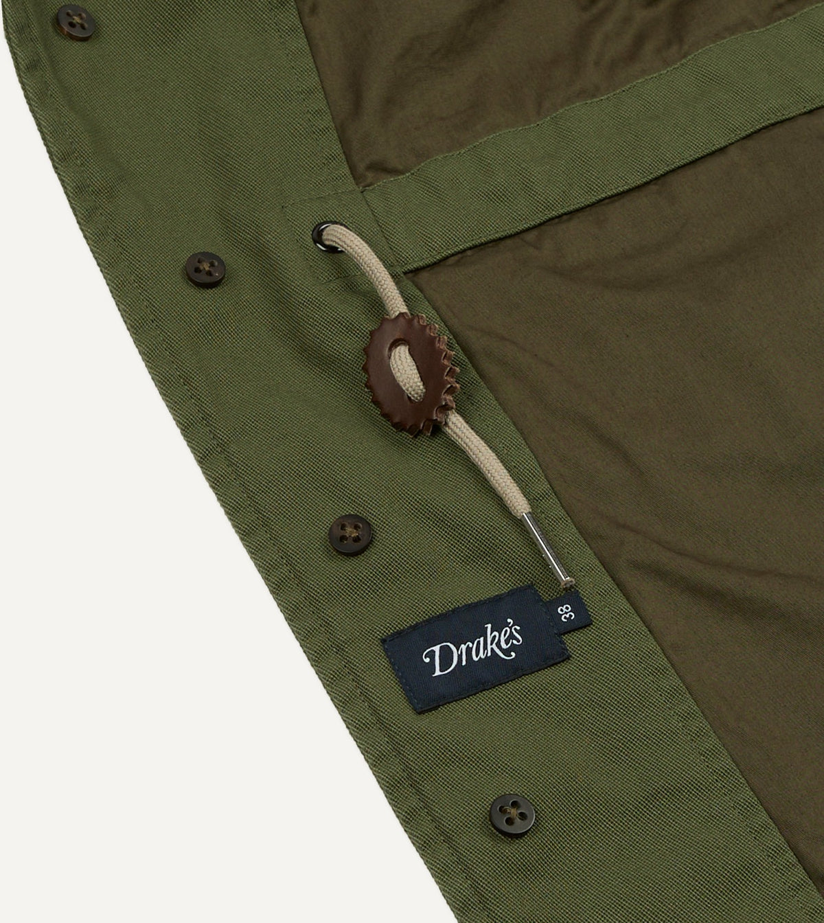 Drake's Olive Cotton D-43 Field Jacket