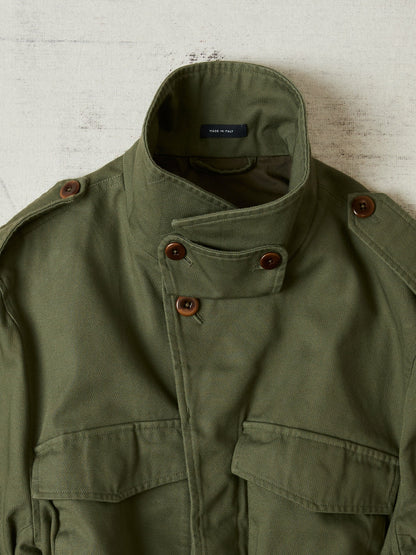 Drake's Olive Cotton D-43 Field Jacket
