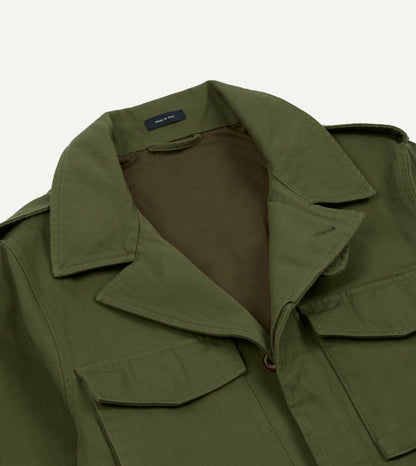 Drake's Olive Cotton D-43 Field Jacket