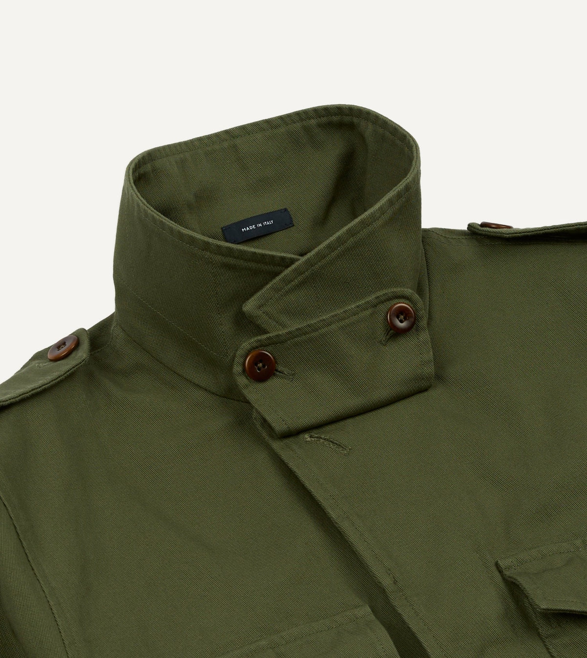Drake's Olive Cotton D-43 Field Jacket