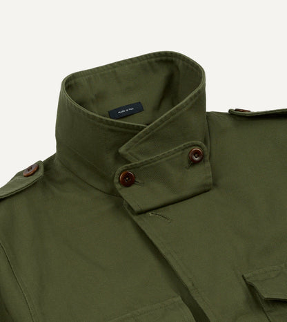 Drake's Olive Cotton D-43 Field Jacket
