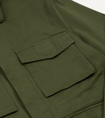 Drake's Olive Cotton D-43 Field Jacket