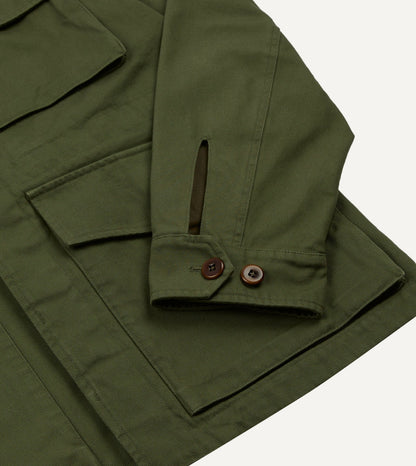 Drake's Olive Cotton D-43 Field Jacket
