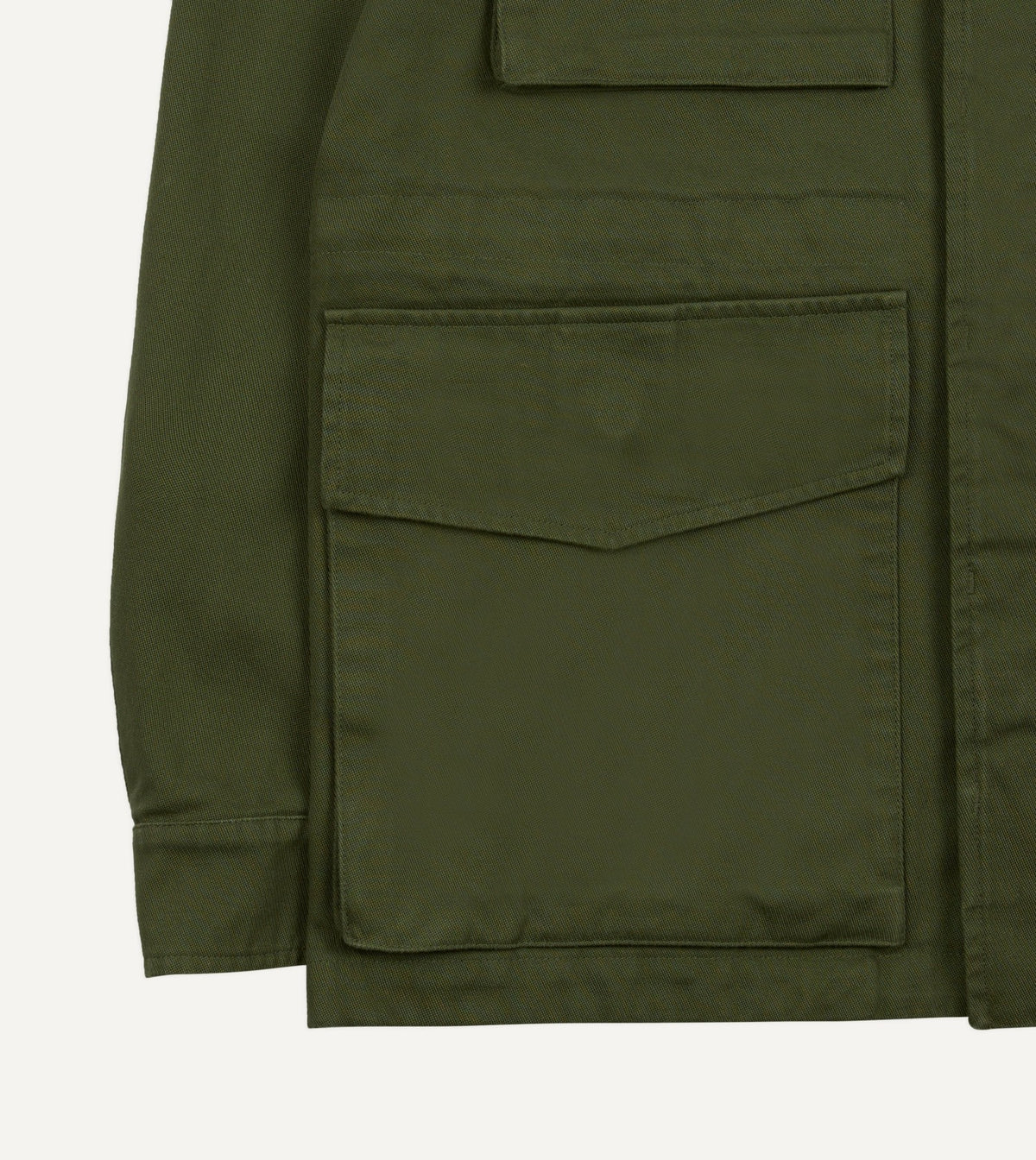 Drake's Olive Cotton D-43 Field Jacket