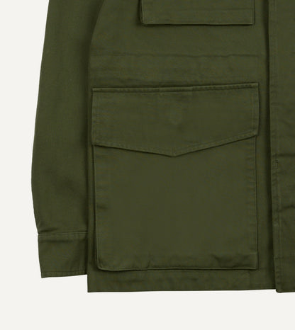 Drake's Olive Cotton D-43 Field Jacket