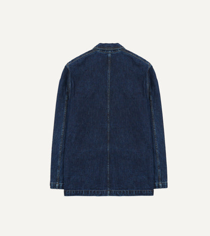 Drake's Stone Wash Selvedge Denim Five-Pocket Chore Jacket