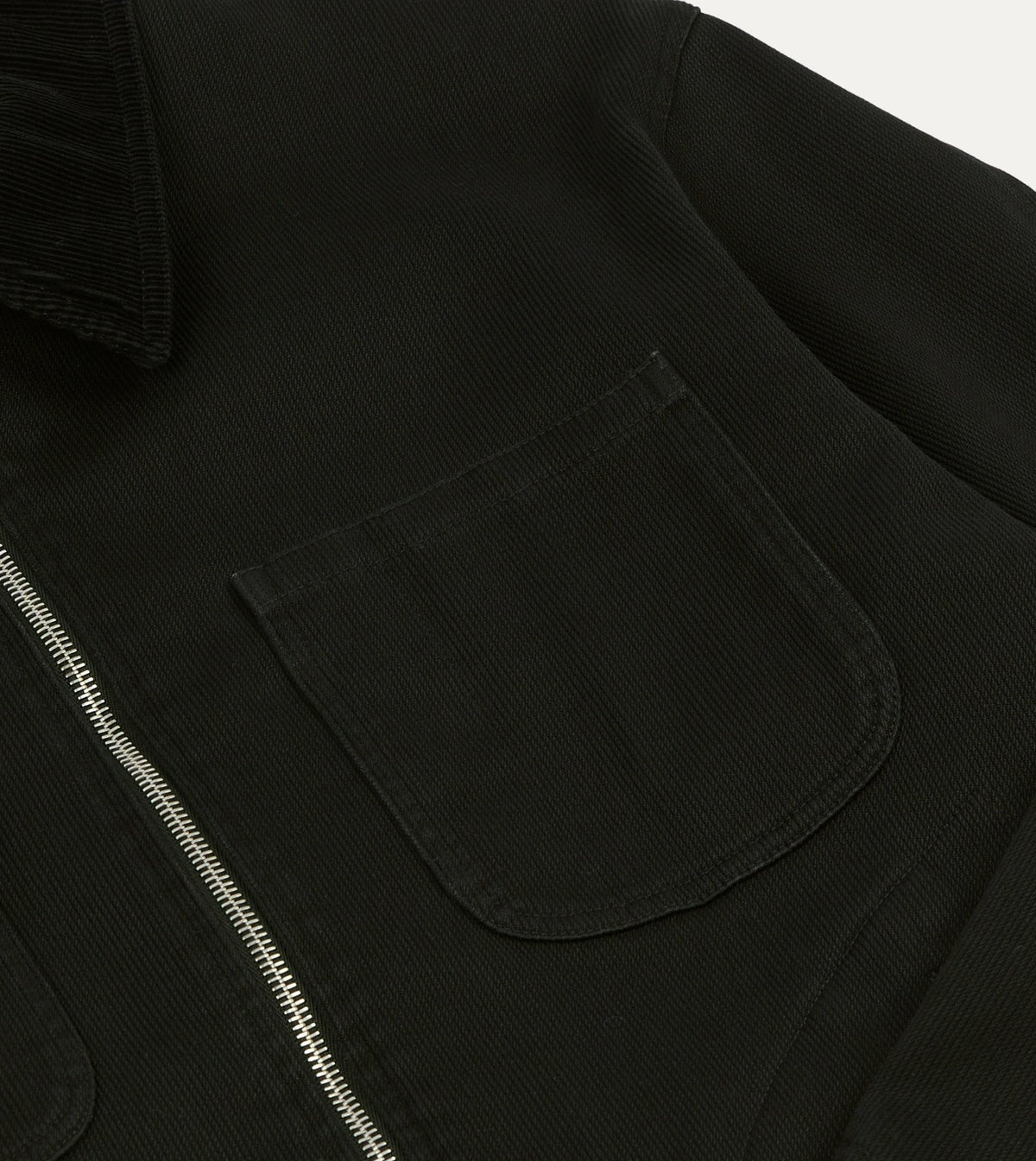 Drake's Drake's by A. Levine Black Cotton Trucker Jacket