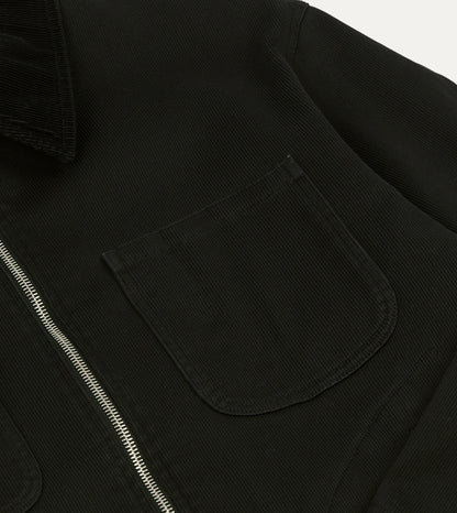 Drake's Drake's by A. Levine Black Cotton Trucker Jacket