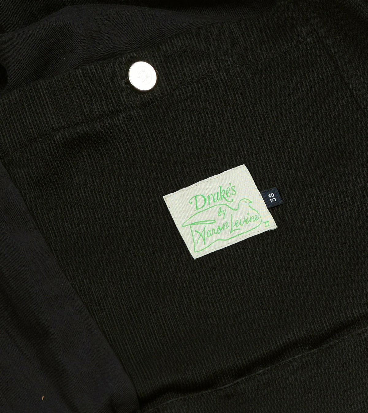 Drake's Drake's by A. Levine Black Cotton Trucker Jacket