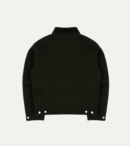 Drake's Drake's by A. Levine Black Cotton Trucker Jacket