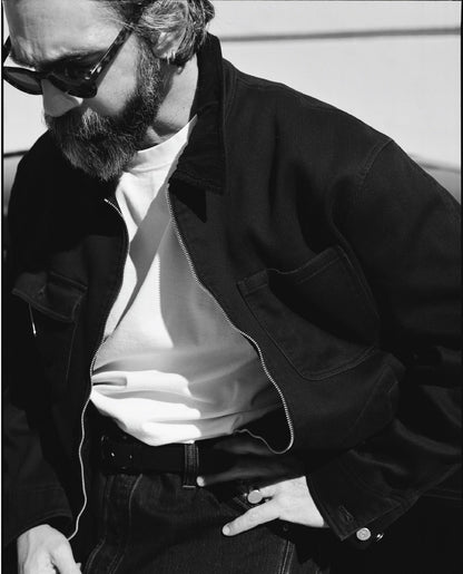 Drake's Drake's by A. Levine Black Cotton Trucker Jacket