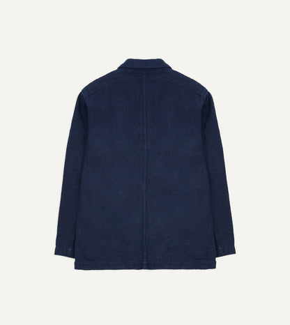 Drake's Navy Linen Five-Pocket Chore Jacket