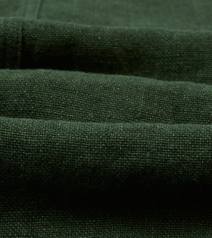 Drake's Green Linen Five-Pocket Chore Jacket