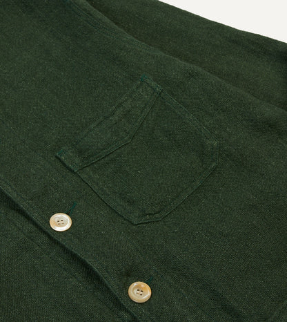 Drake's Green Linen Five-Pocket Chore Jacket