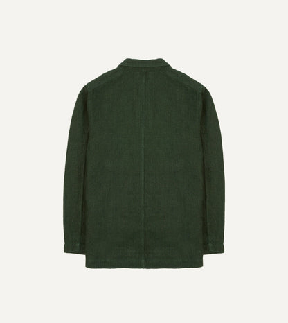 Drake's Green Linen Five-Pocket Chore Jacket