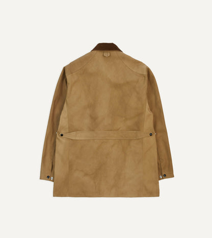 Drake's Light Brown Cotton Gabardine Barn Jacket