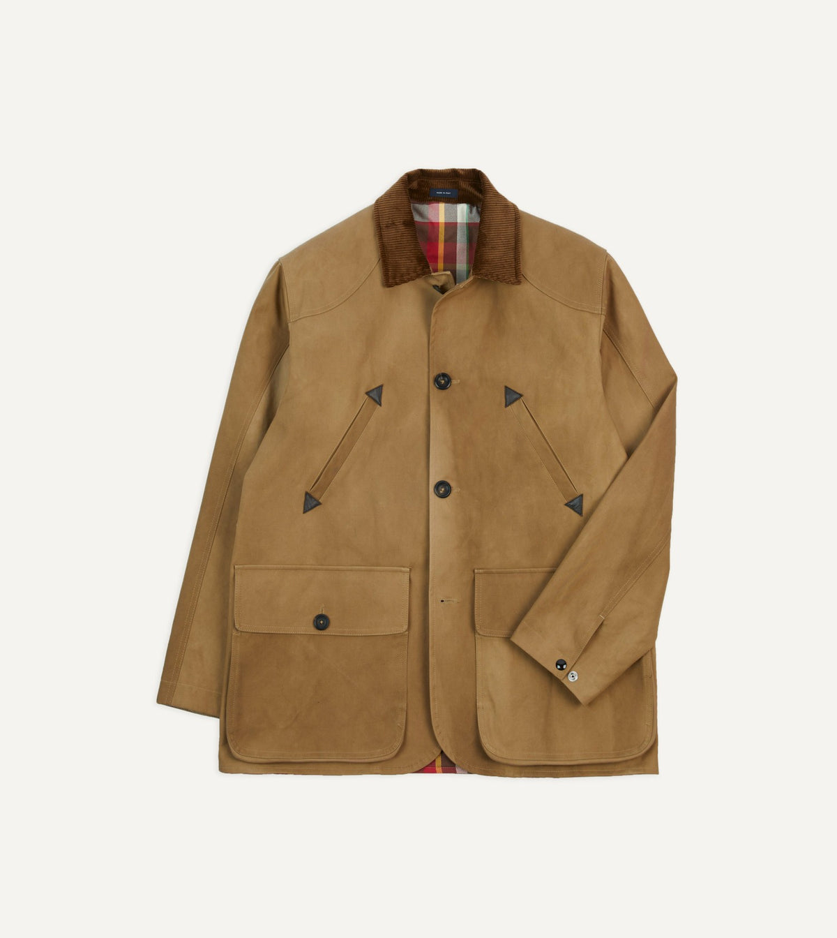 Drake's Light Brown Cotton Gabardine Barn Jacket
