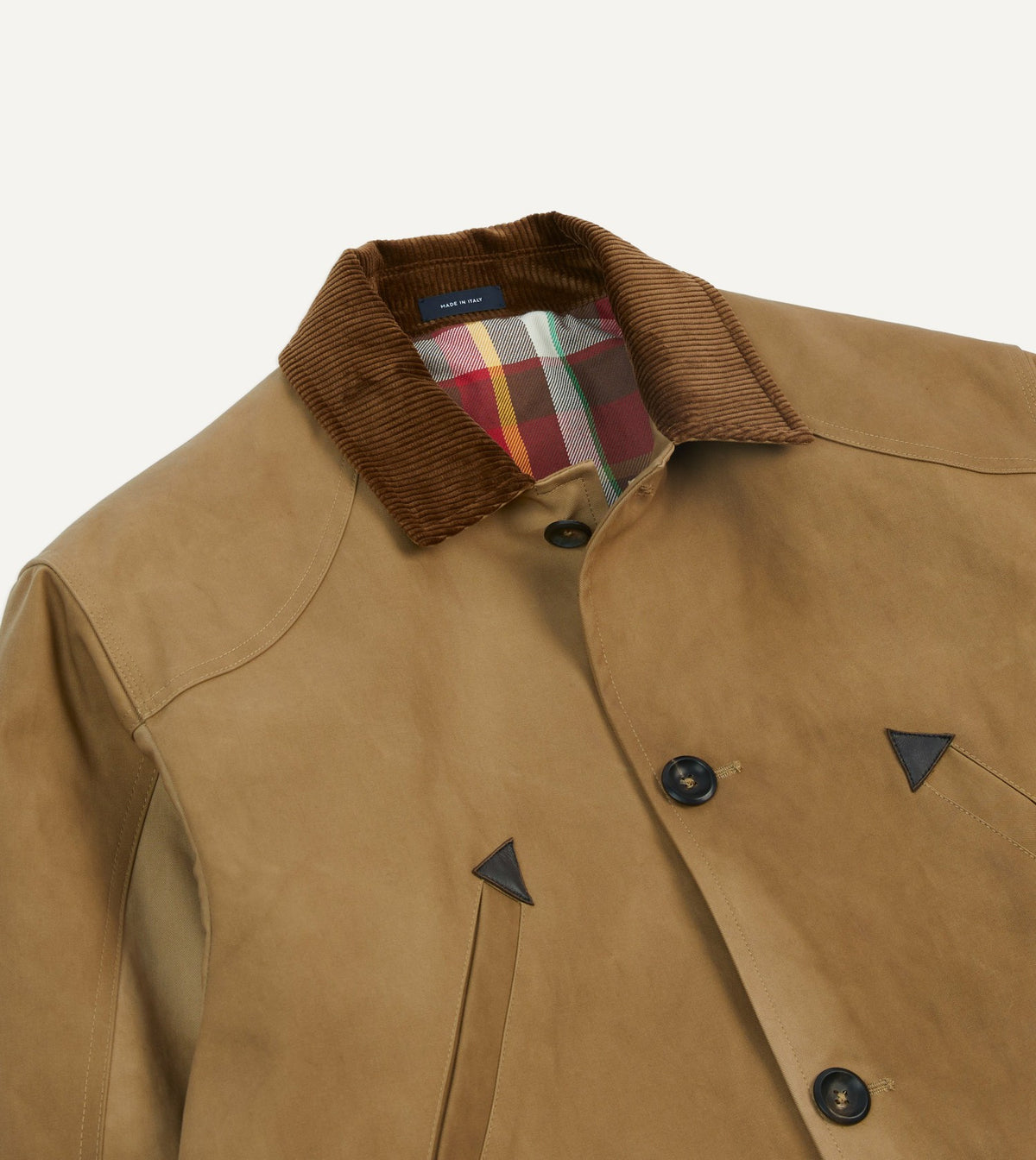 Drake's Light Brown Cotton Gabardine Barn Jacket