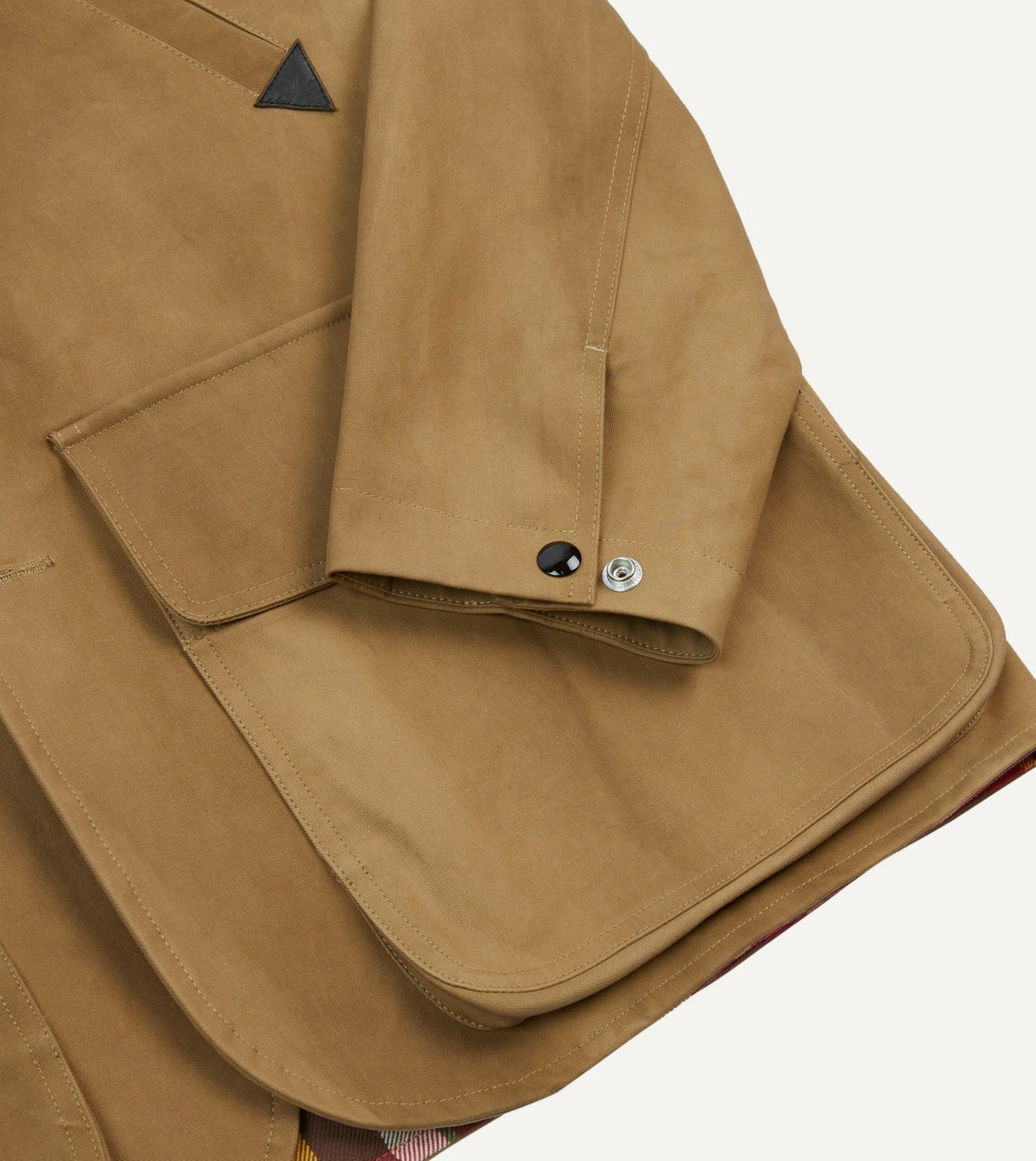 Drake's Light Brown Cotton Gabardine Barn Jacket
