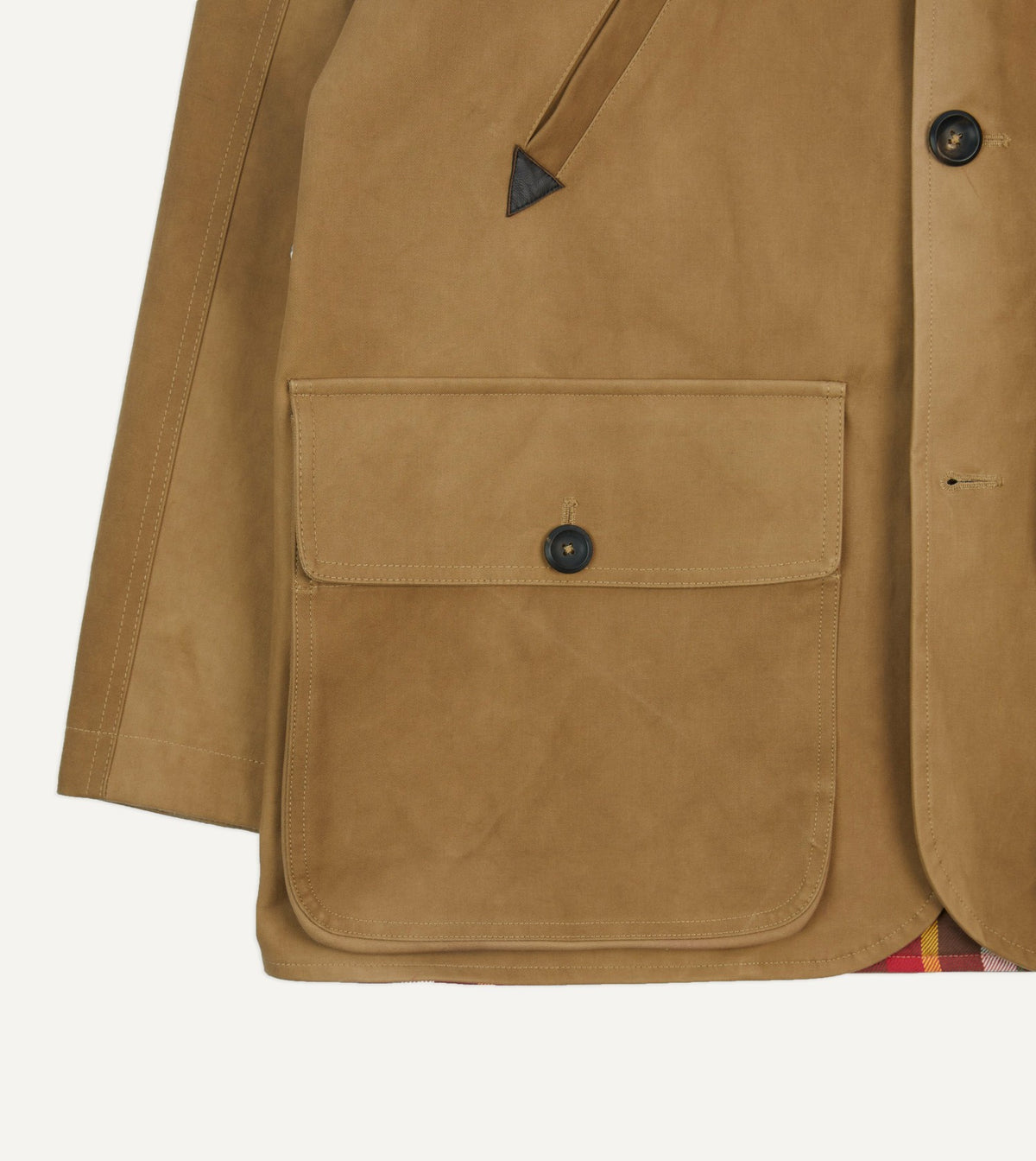 Drake's Light Brown Cotton Gabardine Barn Jacket