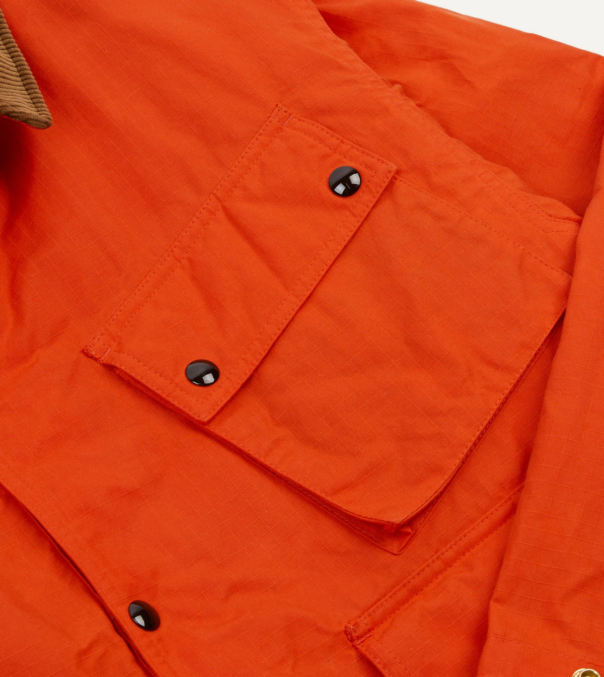 Drake's Orange Waxed Ripstop Cotton Wader Jacket