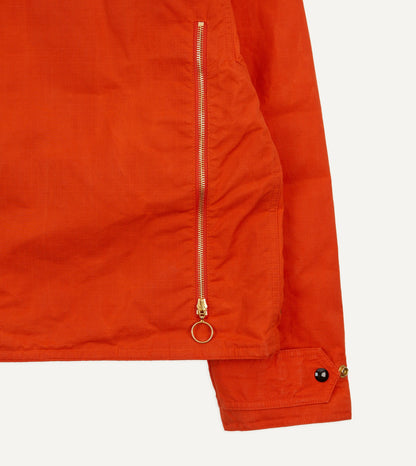 Drake's Orange Waxed Ripstop Cotton Wader Jacket