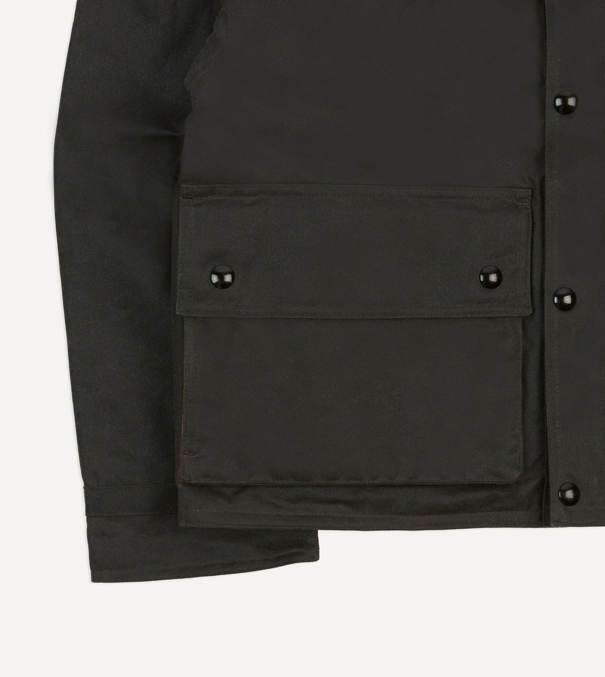 Drake's Brown Waxed Cotton Wader Jacket
