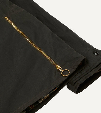 Drake's Brown Waxed Cotton Wader Jacket