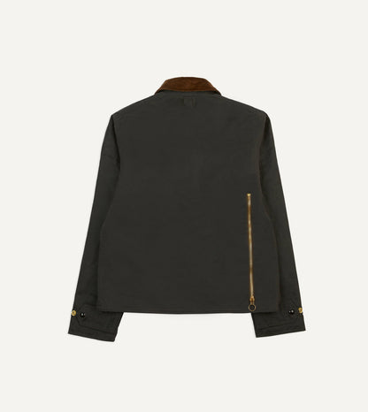 Drake's Brown Waxed Cotton Wader Jacket