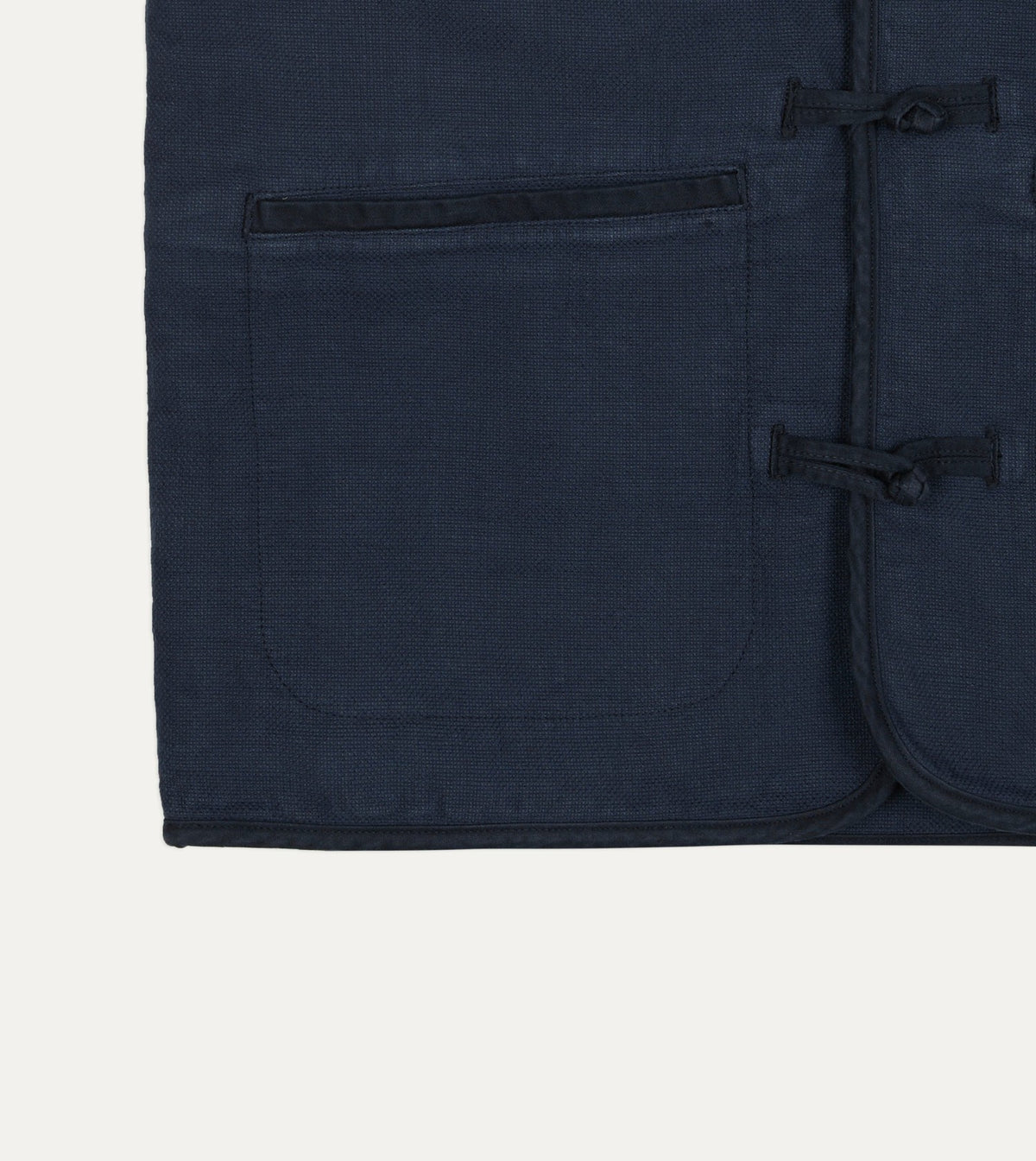 Drake's Navy Cotton Artist Vest