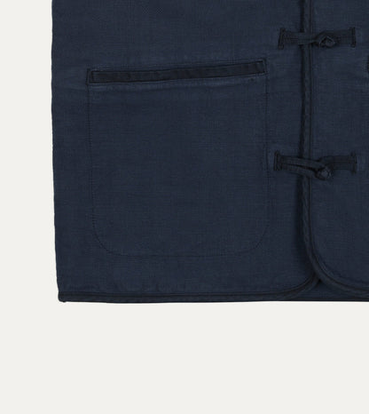 Drake's Navy Cotton Artist Vest
