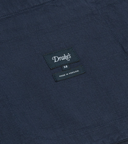 Drake's Navy Cotton Artist Vest