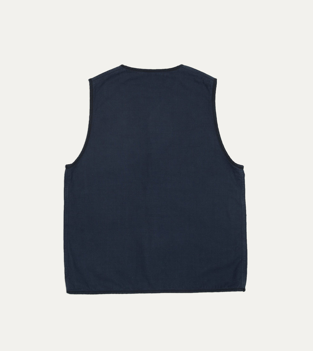Drake's Navy Cotton Artist Vest