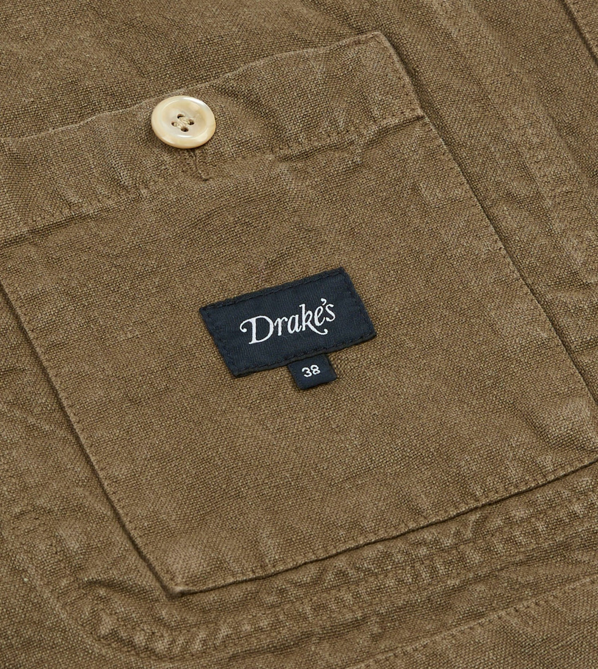 Drake's Brown Linen Five-Pocket Chore Jacket