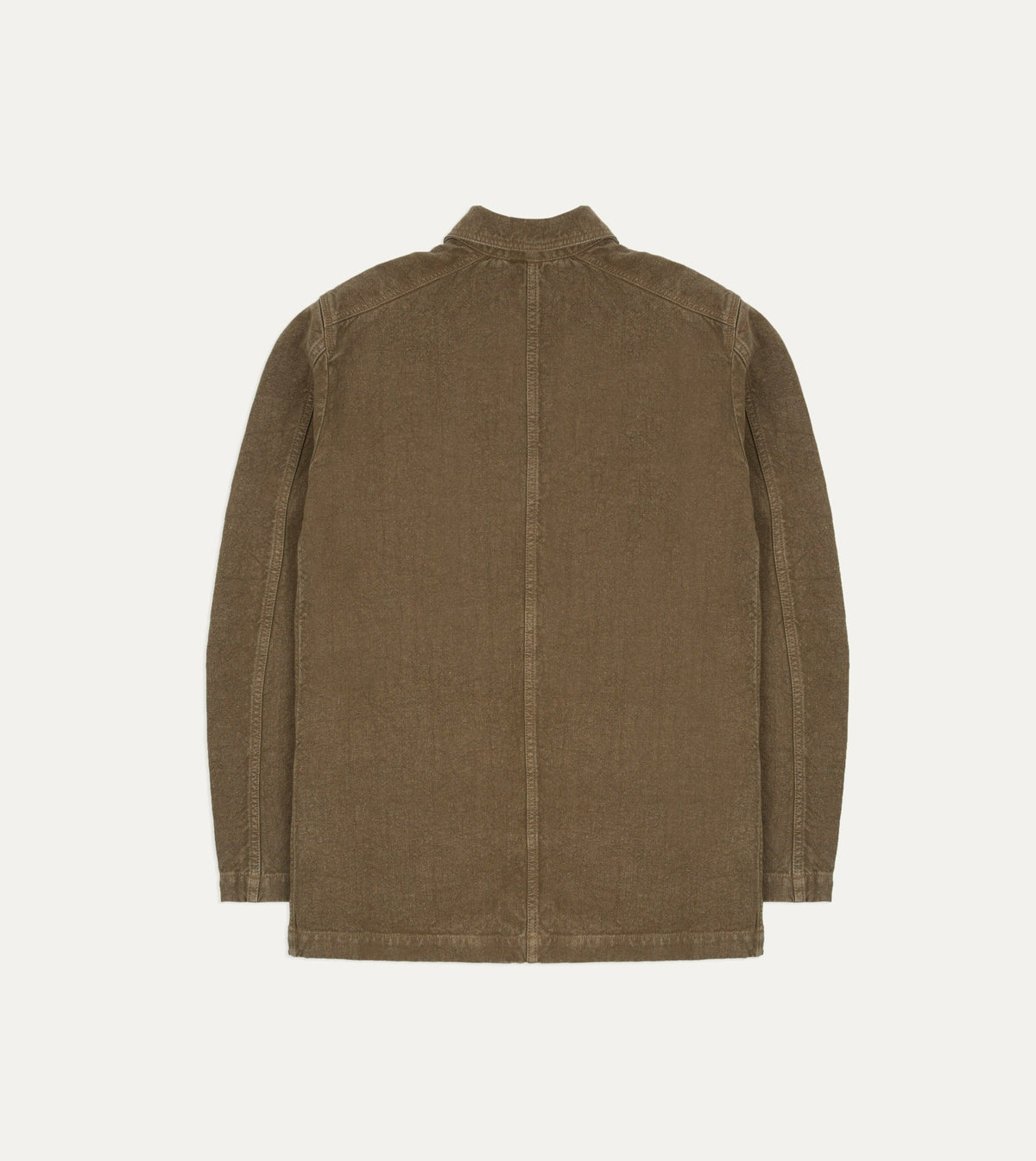 Drake's Brown Linen Five-Pocket Chore Jacket