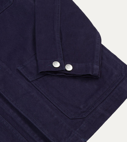 Drake's French Blue Heavy Twill Cotton Five-Pocket Chore Jacket