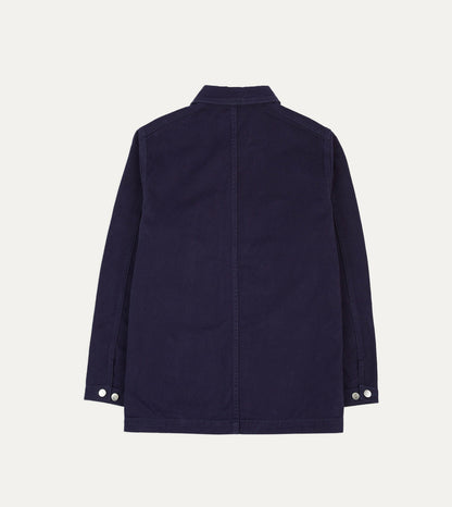 Drake's French Blue Heavy Twill Cotton Five-Pocket Chore Jacket