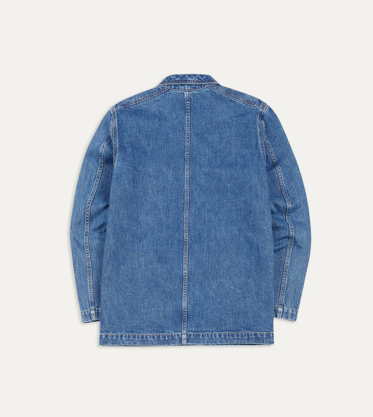 Drake's Bleach Wash Selvedge Denim Five-Pocket Chore Jacket