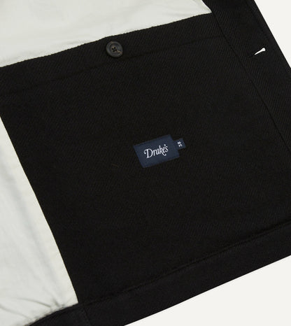 Drake's Black Wool Donkey Jacket