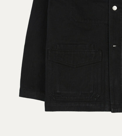 Drake's Black Heavy Twill Cotton Five-Pocket Chore Jacket