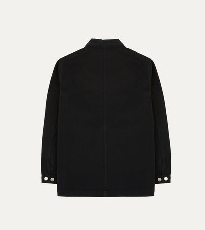 Drake's Black Heavy Twill Cotton Five-Pocket Chore Jacket