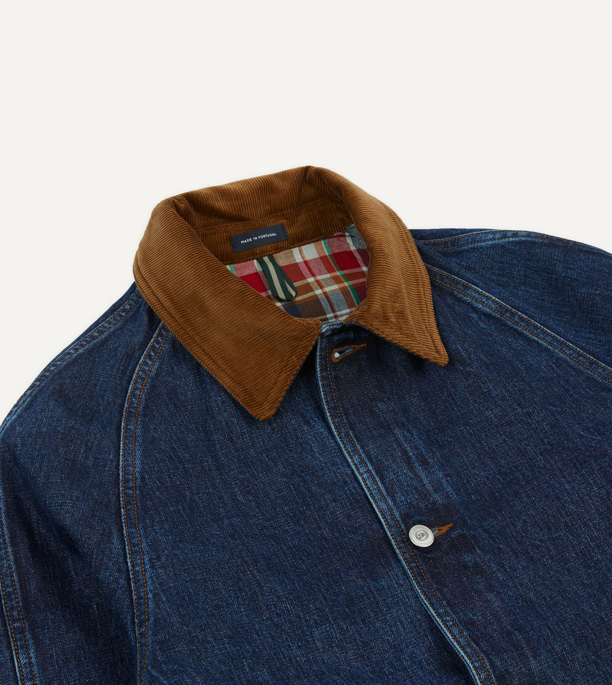 Drake's Stone Wash Denim Field Jacket