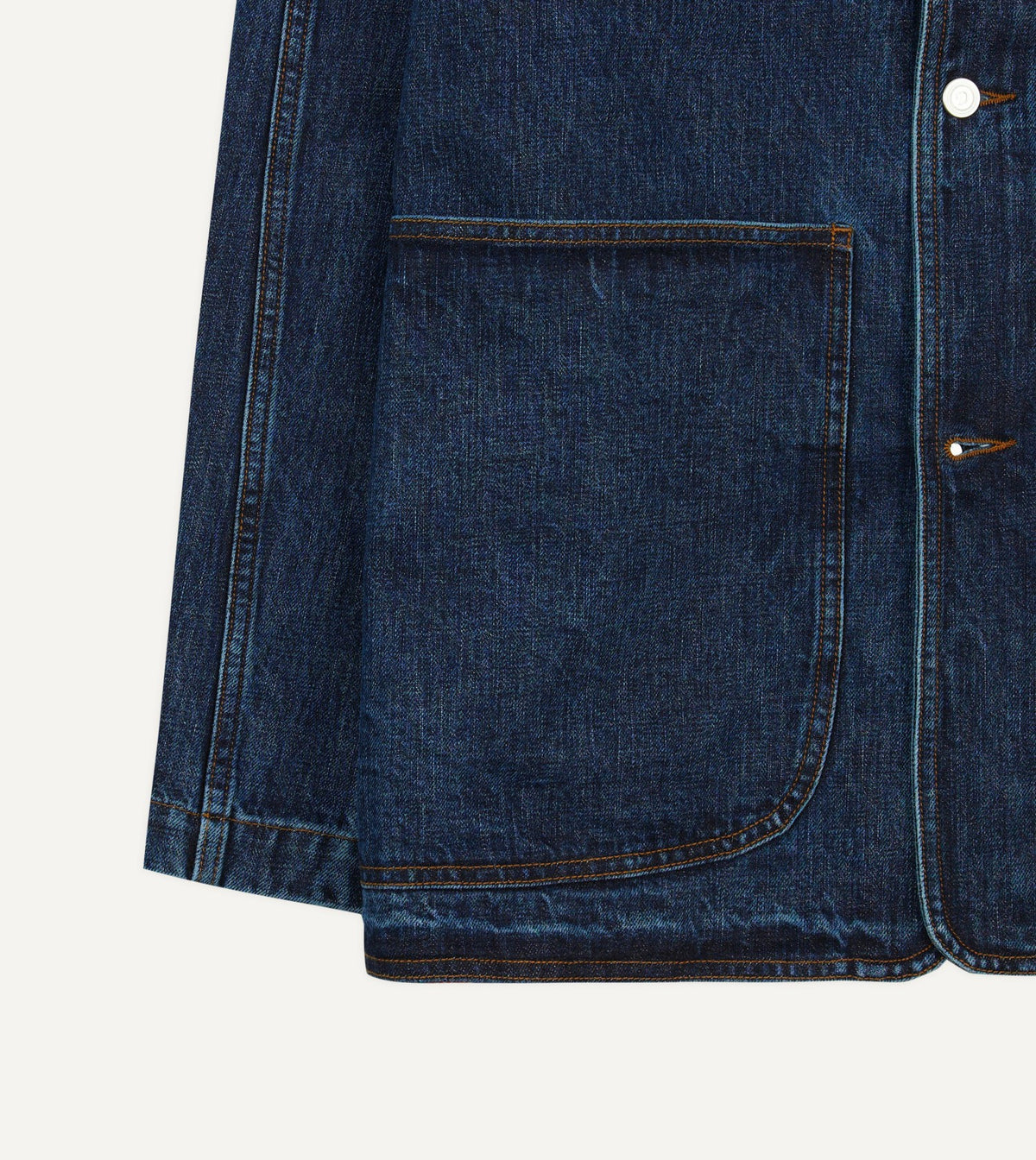 Drake's Stone Wash Denim Field Jacket