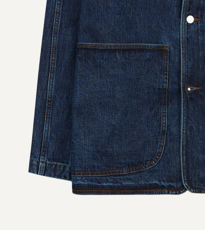 Drake's Stone Wash Denim Field Jacket