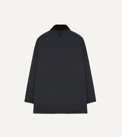 Drake's Navy Waxed Coverall Jacket