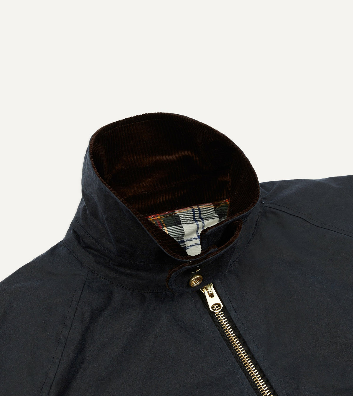 Drake's Navy Waxed Coverall Jacket
