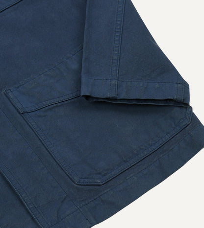 Drake's Navy Cotton Duck Canvas Five-Pocket Chore Jacket